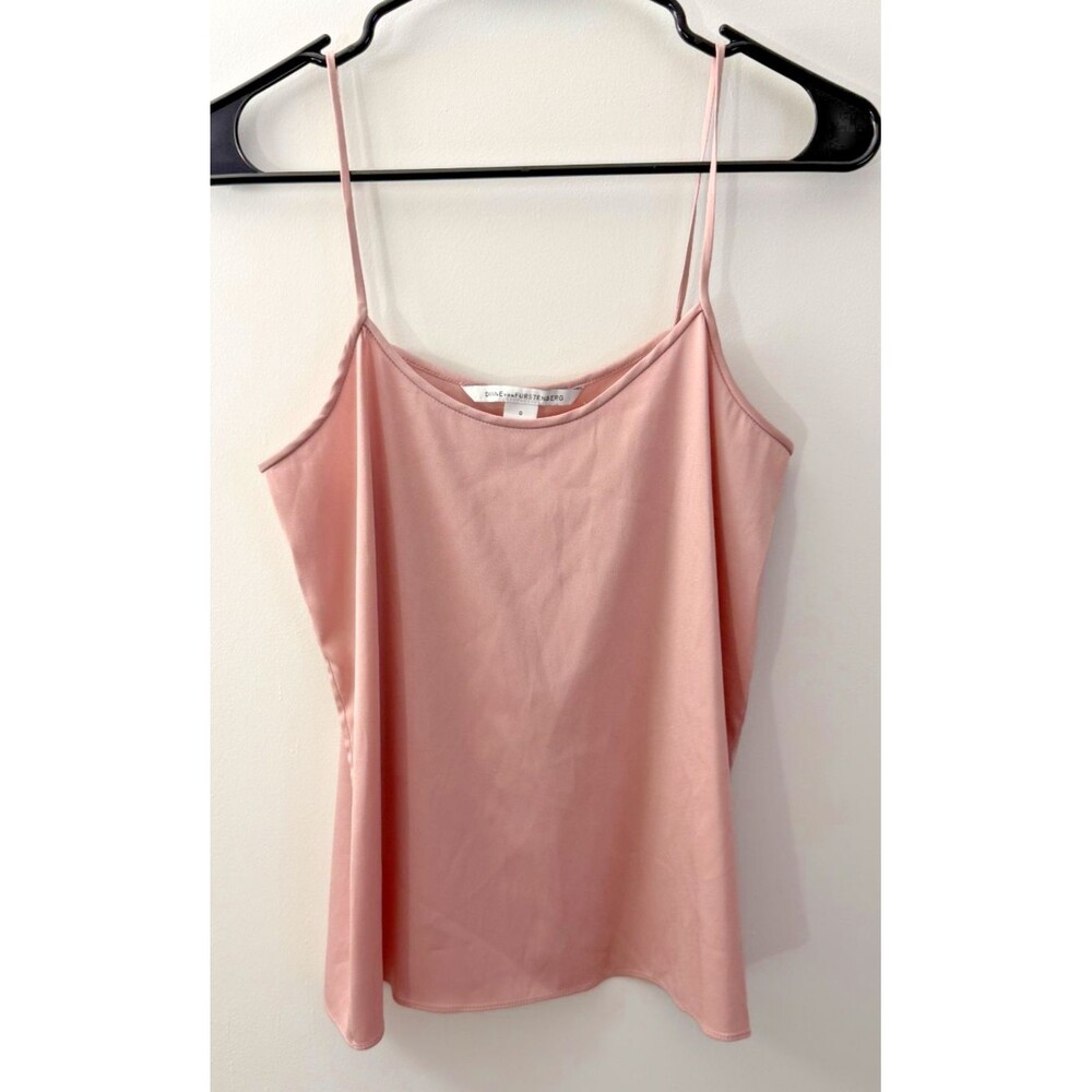 Diane Von Furstenberg Blus Pink Cami Camisole Women's XS Size 0 Soft Girl Fairy